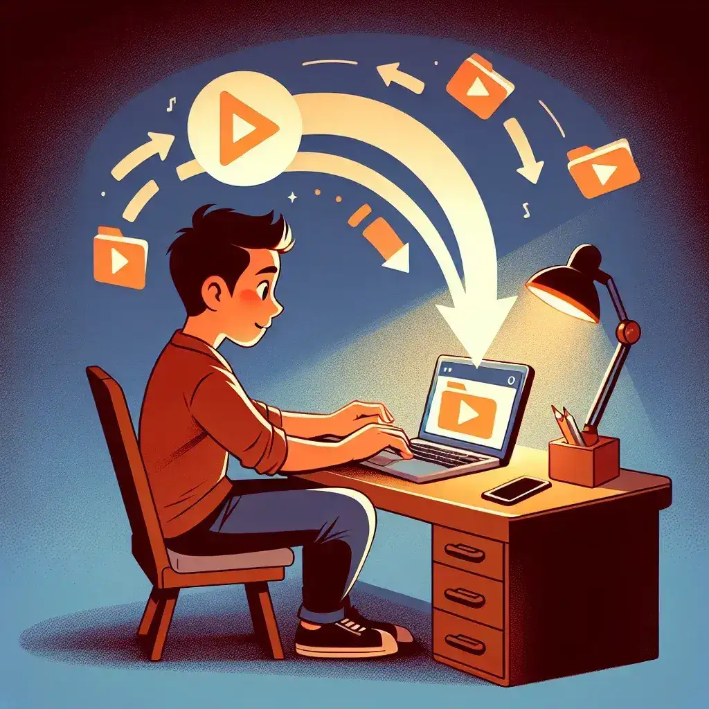 "Usuario descargando videos de TikTok sin problemas en su dispositivo móvil, ilustrando el proceso sencillo y rápido para guardar contenido de la plataforma."