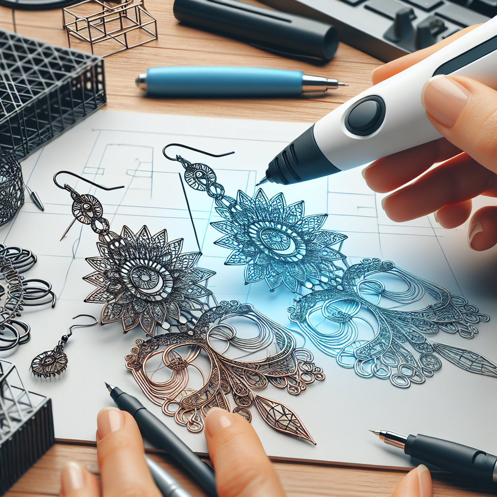 ¿Cómo dibujar aretes intrincados con un bolígrafo 3D?